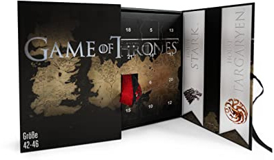 GAME OF THRONES ® | Original Adventskalender | 12 Paar Socken Für Herren | Weihnachtskalender Mit Füßlingen + Langen Socken | Größe 42-46 | OEKO-TEX ®