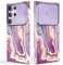 SHEDEER für Samsung S23 Ultra Hülle mit Schieberegler Kameraabdeckung, Samsung Galaxy S23 Ultra Hülle Ultradünn Leicht, Glänzend Fade-Resistant Muster-Design Handy Case (Lila)