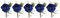 5 PCS Mariage Boutonnière Broche Poignet Corsage, Rose Boutonnière Pour Hommes Mariage Avec Épingles Pour Mariage Cérémonie Anniversaire, Dîner, Bal Fleurs(bleu)