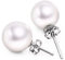 fdsmall Ohrringe für Frauen Handpicked White Faux Runde Dicke Perle Ohrstecker Hypoallergene Stud Perle Ohrringe Schmuck Geschenke für Frauen und Mädchen (10mm)