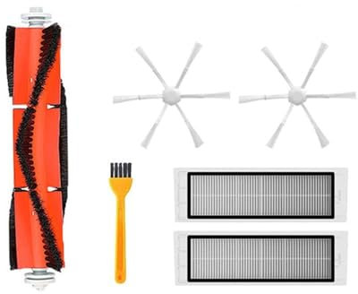 EtliN Filtre Hepa Compatible avec Xiaomi Mi Robot Aspirateur Vadrouille 2 Dreame F9 Mijia 1C 1T Robot Aspirateur Accessoires Vadrouille Chiffon Brosse Latérale Principale (Color : 6 pcs)