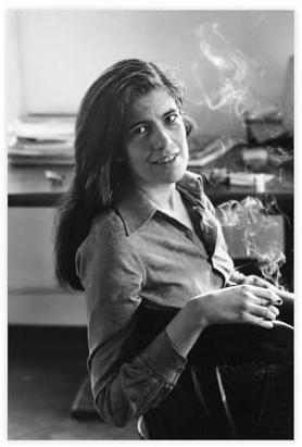 EMIGOS Kunstdruck auf Leinwand, Motiv: Susan Sontag, Vintage-Stil, 20 x 30 cm