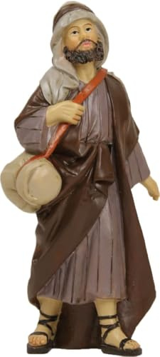FADEDA Wanderer/Höhe:11 cm/handbemalt/detailgetreue Krippen Figuren - Weihnachten Tisch Dekoration Krippe Zubehör