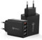 2-Pack Cargador USB 33W para Móvil con Carga Rápida, Enchufe USB Pared Multiple con 4-Puertos, Quick Charge Compatible con iPhone, iPad, Samsung Galaxy, Google, Adaptador Corriente Rapido 3.0