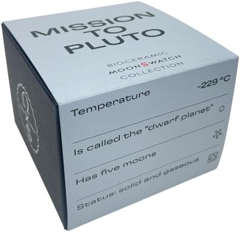 Armbanduhr Moonswatch hergestellt für Omega x Swatch Mission to Pluto aus Biokeramik