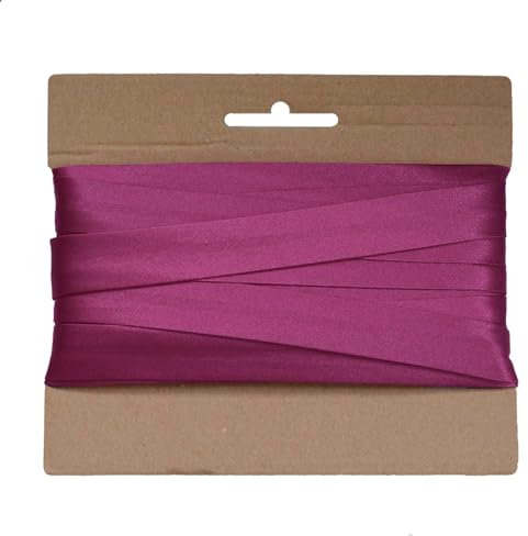 20m Schrägband Satin 20mm gefalzt Kantenband Einfassband 29 Farben wählbar, Farbe:violett