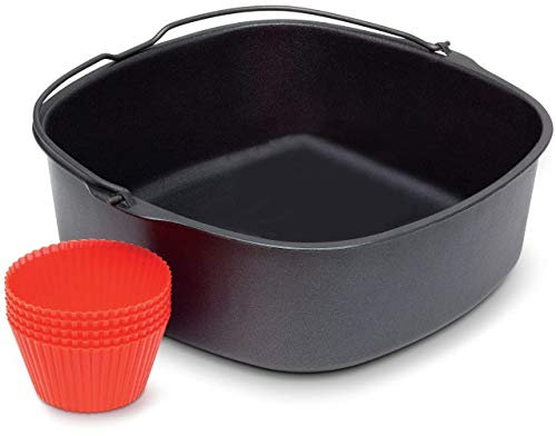 Simpls Antihaft-Backform für Airfryer, Power Airfryer, Silikonofenhandschuhe ZubehöR 7Zoll