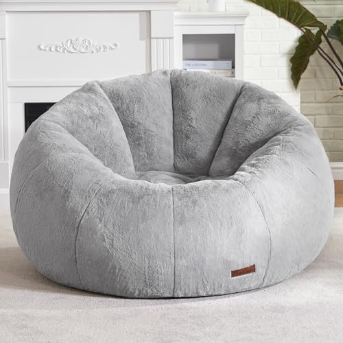 Hobestluk XXL Bean Bag Chair Donut-Form Sitzsack Lounge für Erwachsene | Schwarz, Bequemer Riesensitzsack mit Plüsch-Bezug & Füllung, Lounge Sofa zum Gaming, Entspannen & Outdoor