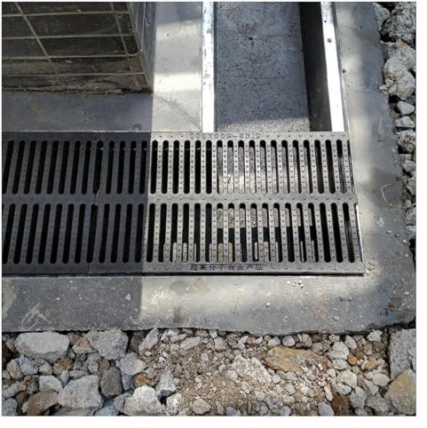 Ablaufgitter Abflussgitter Außenbereich Graben-Kanal-Rost, Garage Drainage-Rost Drainageabdeckung/ Kanalisationsgitter, Verstopfungen Verhindern, Auffahrt Rasen Brunnenabdeckung/ Gitter(50x30x3CM(19.7