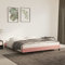 LAPOOH Cadre de lit Rose 160x200 cm Velours,Lit Adulte,Lit À Cadre