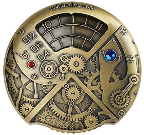 7-in-1-Roulette-Würfelkreisel aus Metall für Dungeons and Dragons Rollenspiele D&D – cooler Roller für Würfelkobold