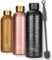 Milu Thermosflasche 500ml Isolierte Edelstahl Thermo Trinkflasche Thermoskanne Auslaufsichere Isolierflasche doppelwandig - Kohlensäure geeignet – inkl. Reinigungsbürste (Black-Leopard, 500ml)