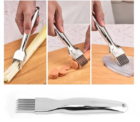 Coupe-Oignons Vert En Acier Inoxydable,Coupe Oignon,Couteau Cuisine,Couteaux Et Ustensiles De Cuisine,Shred Silk The Knife,Gadget Multifonctionnel Pour Trancher Les Aliments MéNagers