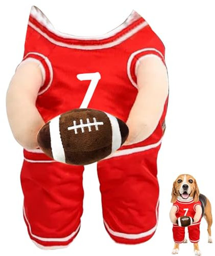 Hunde-Basketball-Kostüm mit Ball – Halteball, Hunde-Basketball-Trikot, verstellbare Träger, Haustier-Sport-Outfit, Verkleidung für Halloween- , Basketball-Kostüm mit Ball für Hunde
