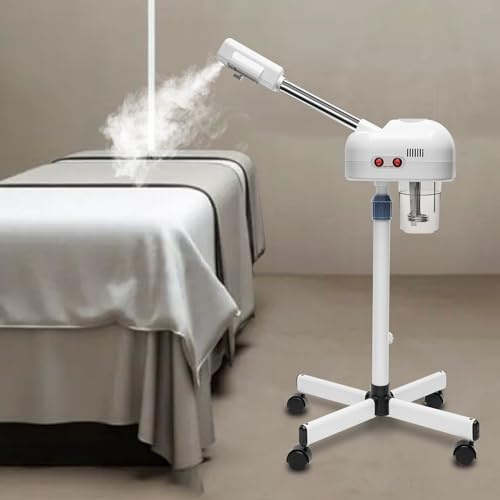 JUDEMII Vaporizzatore viso con ugello girevole 750 W Hot Mist Spray vaporizzatore con serbatoio dell'acqua da 750 ml, vaporizzatore per sauna facciale per saloni, cliniche di bellezza, centri