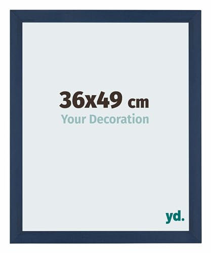yd. Your Decoration - Puzzlerahmen 36x49 cm - Dunkelblau Gewischt - Puzzlerahmen 500-1000 Teile - Holz Bilderrahmen - Mura