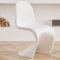 WEIDPHL Fußhocker Aus PP-Kunststoff, Ruhesitz, Minimalistische Ottomane, Make-Up-Stühle, Stapelbarer Stuhl Mit Rückenlehne Aus Kunststoff Für Esszimmer, Wohnzimmer, Schminktisch,Weiß