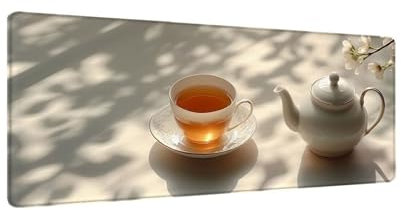 Tapis de Souris Tasse 500x250x3 mm Grand Tapis Souris XXL, Tapis de Souris Gamer Gaming Accessoire, Gaming Tapis de Souris, Haute précision et Vitesse, pour Tous Claviers Decor, Cadeau Homme W-67