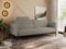 MKS MEBLE 3 Sitzer Sofa mit Schlaffunktion Schlafsofa mit Metallgestell Couch mit Schlaffunktion Bettsofa mit Großer Liegefläche von 200 L × 140 B - Hellgrau Boucle - Salento