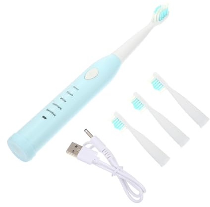 Healeved Elektrische Zahnbürste Kinder ab 6 USB Ladung Weiche Borsten Automatische Reinigung Blau
