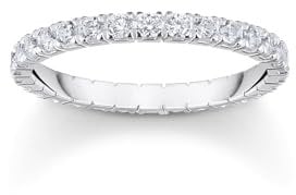 THOMAS SABO Ring in zartem Design mit weißen Steinen Recyceltes 925 Sterling Silber Zirkonia, Größe 60, TR2467-051-14-60