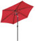 Abician Parasol de Jardin Pliable Démontable, Ø 270 cm, Protection UV, avec Toile Inclinable, Manivelle, 6 Baleines, pour Extérieur Terrasse Patio Plage Piscine Balcon, Rouge
