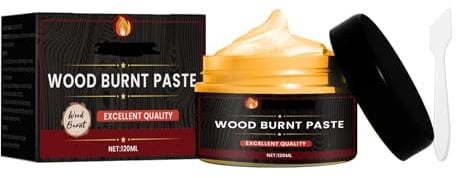 Pâte de Combustion du Bois,Gel pour Brûler Le Bois avec Scoop,pour Travaux Manuels,Dessin et Loisirs Créatifs,Créez de Beaux œuvres D'art en Quelques Minutes,Personnalisez,120ml