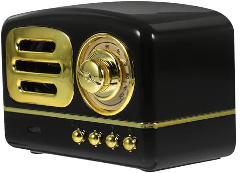 SHINEOFI 1juego Altavoz Retro Mini Decorativo con Radio Vintage Soporte para Tarjeta Práctico Y Compacto para Música Pc Móvil Y Coche