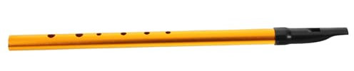 Garneck Anfänger Blockflöte Tin-Whistle-Etui Kazoos Musikinstrument fünf Panflöte tiefe D-Pfeife Blockflöteninstrument Pfeifeninstrument Mini-Klarinette C-Flöte Aluminiumlegierung Golden