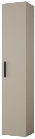 AXLIVING Schrank Rosanno IV 40 cm Kaschmir | Zwei kleinere Fächer für Accessoires oder Schuhe. Farbe Kaschmir. Robuste laminierte Platte. Linksanschlagstür.