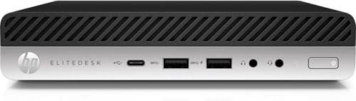 HP EliteDesk 800 G5 Mini Desktop PC, Intel Core i5-9500T, 8GB RAM, 256GB SSD, WiFi, Bluetooth, No Keyboard & Mouse, Windows 11 Pro (Renewed)
