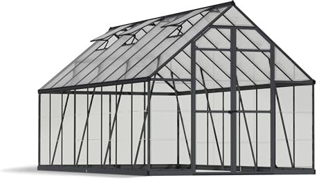 Canopia by Palram Gewächshaus Gross Balance 8x16 Treibhaus 244x487cm Aluminium Grau Tomatenhaus Polycarbonatplatten UV-beständig