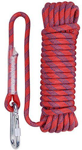 Aoneky Kletterseil 10, 15, 20, 30 Meter, Outdoor, Feuerflucht, Rettung, Statisches Hallenseil, robust, Durchmesser 10,5 mm, sicher, langlebig, hohe Qualität, Herren, Rot 1, 32.8feet