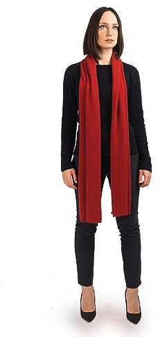 Dalle Piane Cashmere - Breiter schal aus 100% Kaschmir - Made in Italy - für Frau, Farbe: Rot, Einheitsgröße