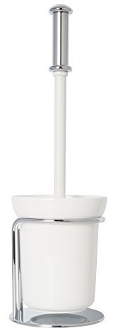 Croydex Flexi-Fix Grosvenor Chrome Freestanding Toilet Brush , QM702441, 12 x 12 x 38 cm