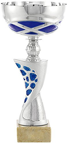 Art-Trophies TP143 Elite Sport-Trophäe, Silber/blau, 27 cm