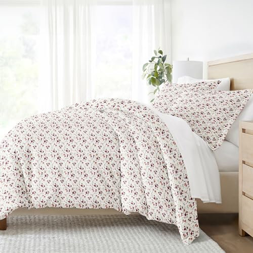 Linen Market Parure de lit avec Housse de Couette, Rose Fleur, Grand lit/lit