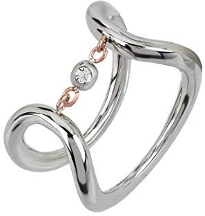 Breil Gioiello TJ2324 collezione POETRY, ANELLI da DONNA in ACCIAIO COLORATO colore ARGENTO, ROSA misura 12 con CRISTALLO