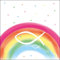 Ambiente - Luxury Paper Products Papierservietten - Servietten Cocktail/Party/ca. 25x25cm Rainbow White - First Communion - Kommunion und Konfirmation - Ideal Als Geschenk Und Tisch-Deko