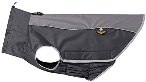 POPETPOP wasserdichte Hundejacke Hundemantel mit D-Ringe für Kleine, Mittelgroße und Großer Hunde, die zu Fuß im Freien Jagdtraining Camping (S, Schwarz)