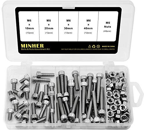 Caja de Combinación de Tuerca y Perno Allen M6 Juego de Tornillos Allen Mecánicos de Acero Inoxidable 304 10mm 20mm 30mm 40mm