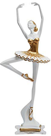 HAUCOZE Ballerina Figur Statue Modern Skulptur Arts Tanz Dekor Geschenk Polyresin 30cm