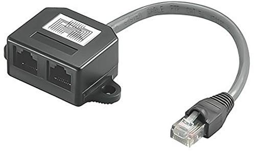 PremiumCord Distributore modulare RJ45 Fino a 2 connettori RJ45, Collegamento Parallelo, Cavo 15 cm