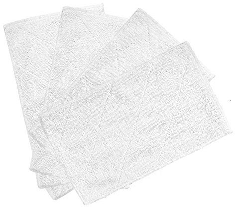 Carkio S7326 Microfiber Replacement Steam Mop Pads 3 Layers Washable For Most Hard Flooring Surface Compatible with Light 'N' Easy S3101/S7326 (Pack of 4)