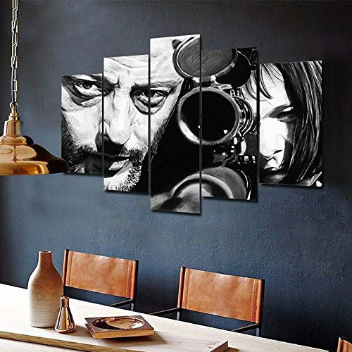 104Tdfc Bilder Schlafzimmer Kunstdruck XXL 5 Teilig Leon Der Professionelle Film Léon 5 Teilig Bilder - Leinwand Bilder - Wandbilder XXL - Kunstdruck auf Leinwand - Wandkunst - für Zuhause Büro