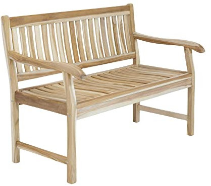 MSZ Design Gartenbank Hemingway 2-sitzig mit Armlehne aus Teak