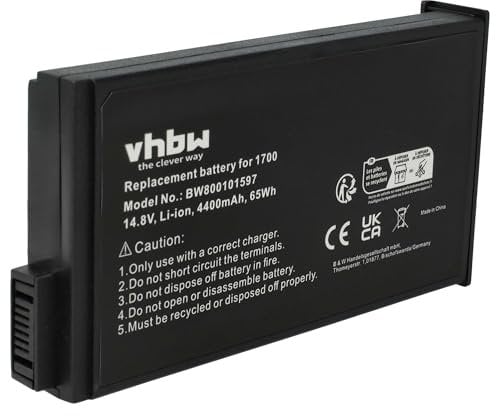 vhbw Akku kompatibel mit HP/CompaQ EVO N1580, N160, N800, N800C, N800V, N800W Notebook (4400mAh, 14,4V, Li-Ion)