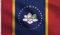 DMSE New Mississippi-Flagge – In God We Trust – Magnolien-Flagge, 6 x 90 cm, 100 % Polyester, 100D Flagge, UV-beständig, 60 x 90 cm Fuß