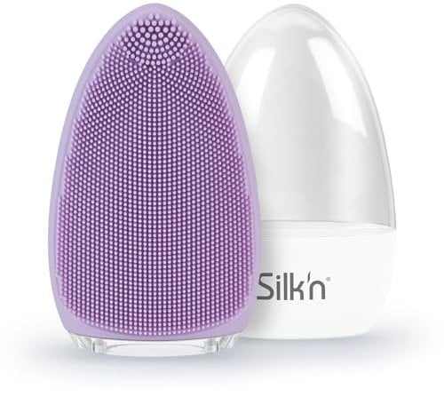 Silk'n Bright - Gesichtsreinigungsbürste aus Silikon, hygienische Tiefenreinigung, sanftes Peeling und Massage, wasserfest, wiederaufladbar - Violett, FB1PE1PU001