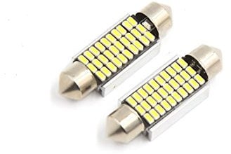 Ubersweet® Importierte 3014 SMD Soffittenlampe für Auto, 39 mm, Weiß, 2 Stück